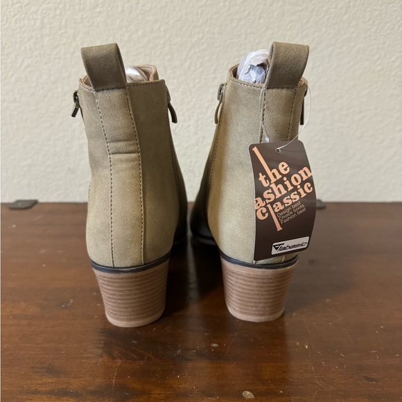 JABASIC NWT Women Ankle Boots Side Zipper Booties Low Heel Dress Boots size 8 - Picture 2 of 9